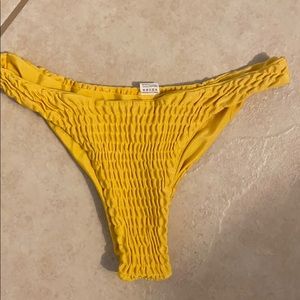 Yellow bikini very cheeky bottoms